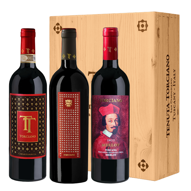 Offerte natalizie - Mix di regali perfetti per la famiglia - 3 bottiglie + cassa di legno